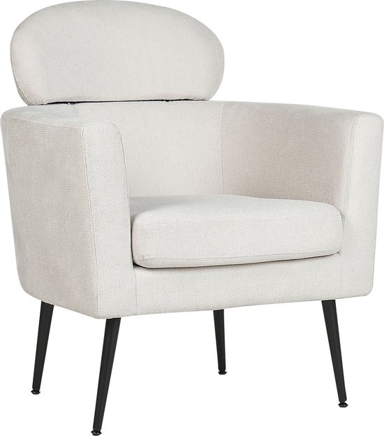 SOBY - Fauteuil - Wit - Polyester