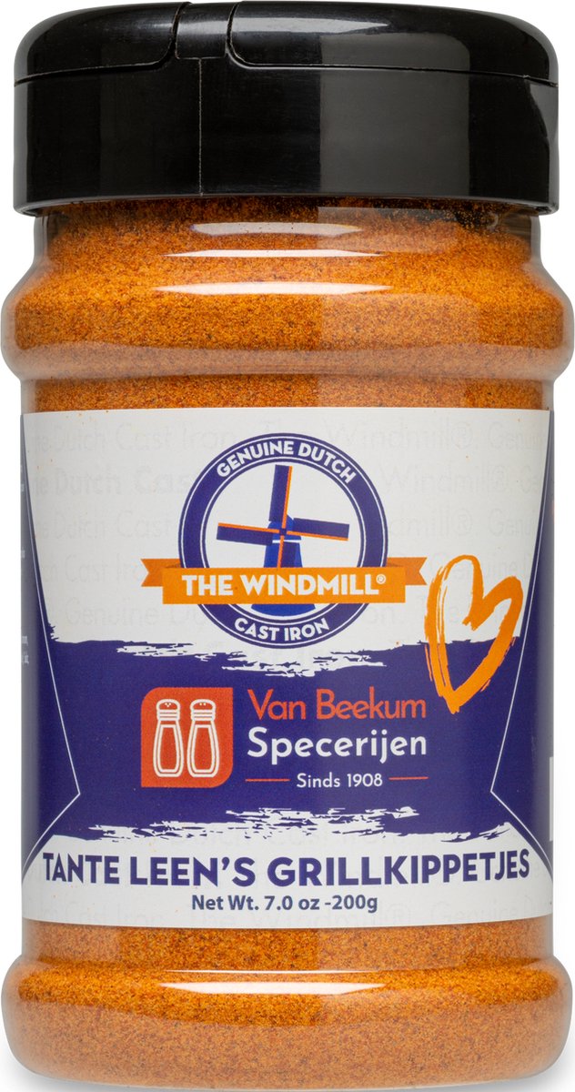 Goedkoopste The Windmill Cast Iron & Van Beekum Specerijen - Tante Leen's grillkippetjes - kruiden - rub