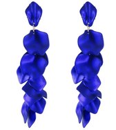 Cyril -oorbellen -cobalt blauw- lang- Charme Bijoux