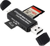 Nieuwe Micro SD Card Reader | Externe Geheugenkaart USB | SD-Kaartadapter voor Desktop | OTG Stekker voor Android en Windows PC | Geheugenkaartlezer voor USB-Poort