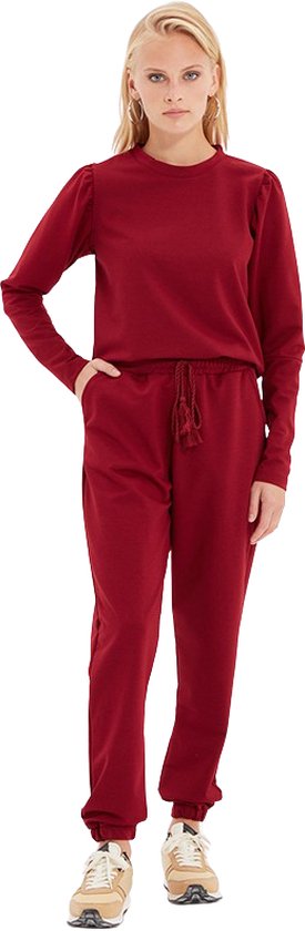 Stijlvolle Dames Huispak / Tracksuit / Joggingspak | 2-Delig Home Wear / Trainingspak | Sport Kleding | Rood - S