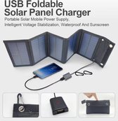 Zonnepaneel - Opvouwbaar zonnepaneel - Sun Power - Zonnecellen Oplaadbatterij - Werkspanning 5V / 10-15W max. vermogen - USB - Zonnepanelen voor buiten - voor Smartphone Camping