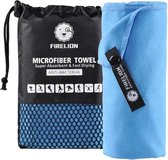 KOSMOS - Microfiber Handdoek - Sport Handdoek - 50 x 100 cm - Voor Reizen - Sport - Super Absorberend - Lichtgewicht - Blauw