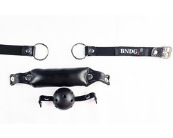 BNDGx® - Mond Gag - Zwart - 2 delig- Seks speeltje - Mond dicht seks speeltje rond bal mond strap masker bdsm fetish