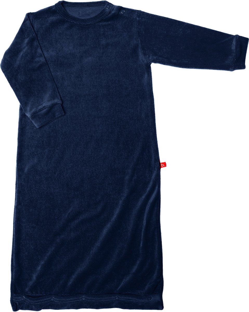 Slaapzak baby 4-8 maanden donkerblauw velours - Limobasics