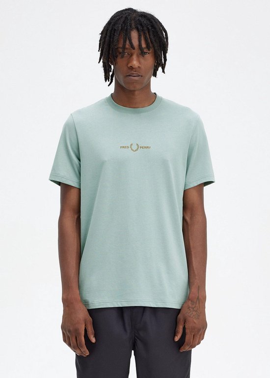 Fred Perry Embroidered t-shirt - silver blue