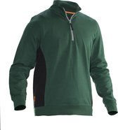 Jobman 5401 Halfzip Sweatshirt 65540120 - Bosgroen/Zwart - S