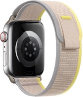 Trail Loop Nylon Sport band Beige - Compatible avec Apple Watch 38 mm 40 mm 41 mm Bracelet de montre intelligente en nylon souple avec Velcro - Pour iWatch Ultra 2 1 Series 9 8 7 6 SE 5 4 3 2 1
