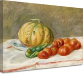 Meloen en tomaten - Pierre-Auguste Renoir schilderijen - Groente wanddecoratie - Schilderij op canvas Voedsel - Wanddecoratie modern - Schilderijen canvas - Schilderijen & posters 70x50 cm