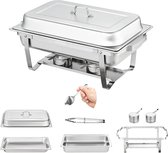 Fs2 - Vevor -Buffetwarmer - Serveerschaal - Chafing Dish - Cateringschaal - met Deksel - Warmhoudbakken - Catering Schaal - 2 Stuks