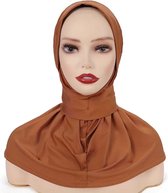 Sans Citron - Foulard sous capuche - Sous foulard - Pull - Boutons-pressoirs - Mousseline - Couleur : Camel