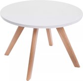 In And OutdoorMatch Salontafel Lesley - Wit blad - hout - MDF - 60x60x40cm - modern design