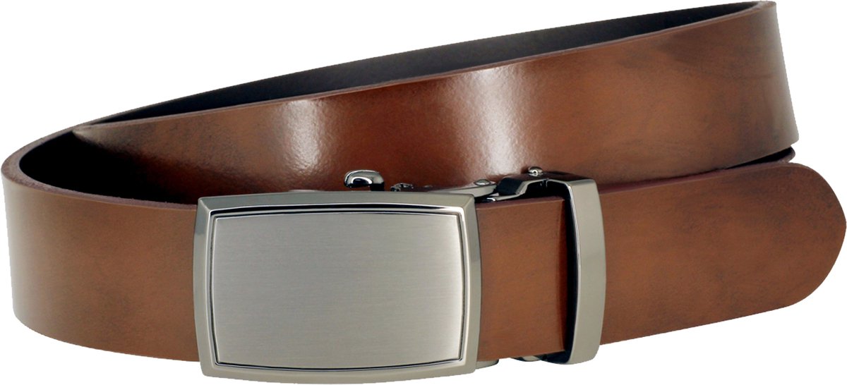 LINDENMANN leren heren riem - bruin