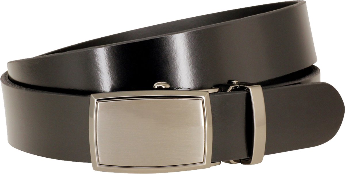 LINDENMANN leren heren riem - zwart