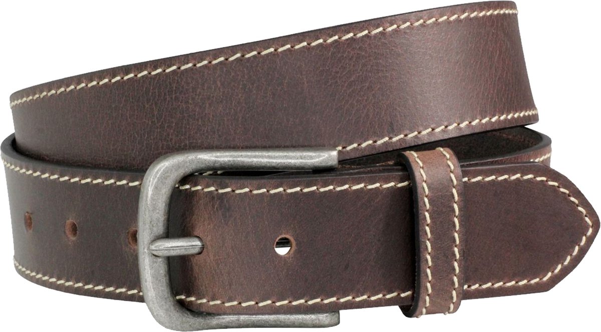 LINDENMANN leren heren riem - bruin