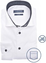Ledub modern fit overhemd - wit - Strijkvrij - Boordmaat: 41