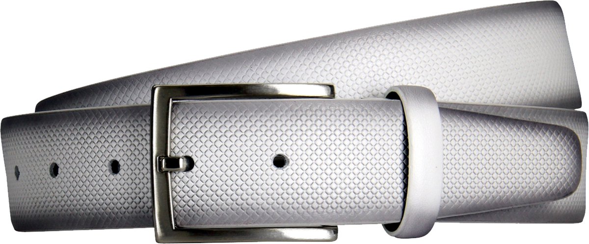 LINDENMANN leren heren riem - wit