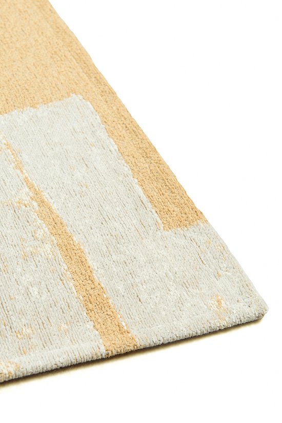 Paco Home Buiten Vloerkleed Platweefsel Ethno Zigzag Geel 160x220 Cm - Indoor & Outdoor