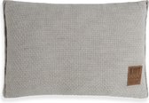 Knit Factory Sierkussen Jesse - Argile Glacée - Rectangulaire - 60x40 cm - Housse de coussin avec rembourrage