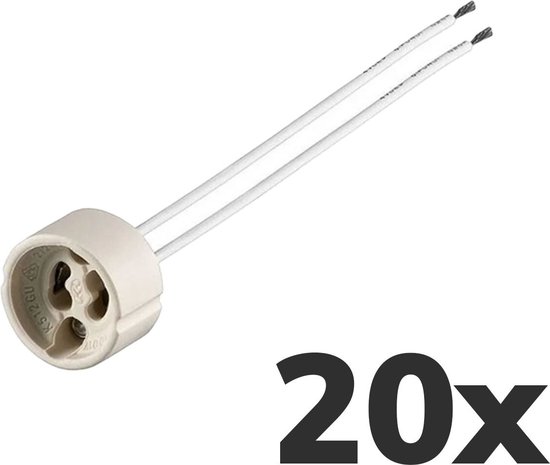 LED Line - Voordeelpak 20 stuks GU10 fittingen - Keramisch - 12cm