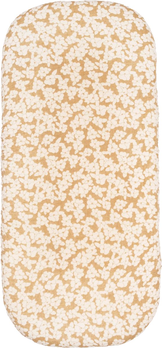 Nobodinoz Wabi Sabi Newborn Hoeslaken Voor Wieg 40x80cm | Golden Brown Sakura