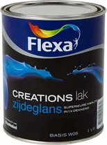 Flexa Creations Lak Zijdeglans Wit - Acryl - 1 Liter