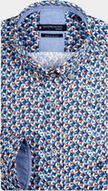 Giordano Casual hemd lange mouw Blauw Ivy Gradient Flowers Print 417048/60