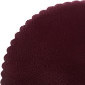 25 bordeaux tule met gegolfde rand 23cm rond hobbymateriaal