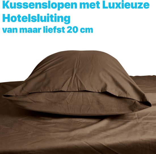 Dekbedovertrek Velvet Couture - Fluweel - Dekbedovertrek - 140x200/220 cm - Eenpersoons - Bruin - instopstrook - Fluweel Zacht - Afgewerkt met Drukknoopjes van Velvet Couture — afbeelding 2