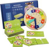Jouets éducatifs - Modèles d'horloges en bois - Apprendre et démontrer des Horloges - Développer le temps et les premières compétences en arithmétique - Apprendre les Horloges - Apprendre à lire Klok - À partir de 3 ans