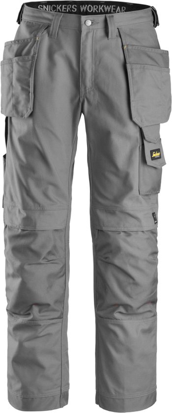 Snickers 3214 Canvas+ Werkbroek met Holsterzakken - Grijs/Grijs - 146