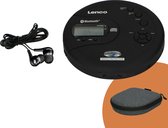 Lenco CD-300BK Discman + PBC-50GY - Lecteur CD-MP3 Bluetooth portable avec étui Powerbank intégré