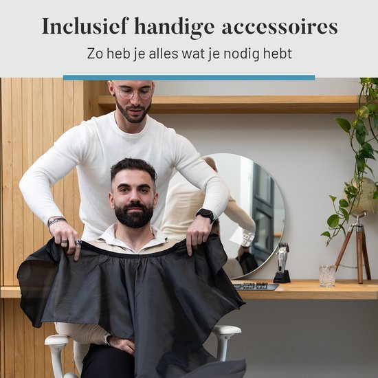 Revahs Tondeuse & Baardtrimmer voor mannen Two - Haartrimmer en Trimmer voor Hoofdhaar & Baard - Draadloze Hair Clipper - 6400 RPM - RVS Messen - 180 Minuten - 4 Opzetkammen