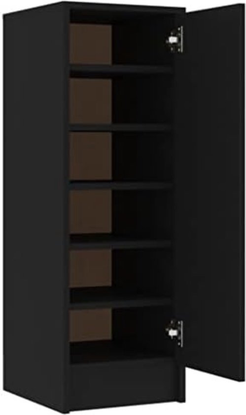 Gratyfied - Schoenenkastje - Schoenenkasten met deur - Halkastje - Halkasten met deuren - 32x35x92 cm - Zwart