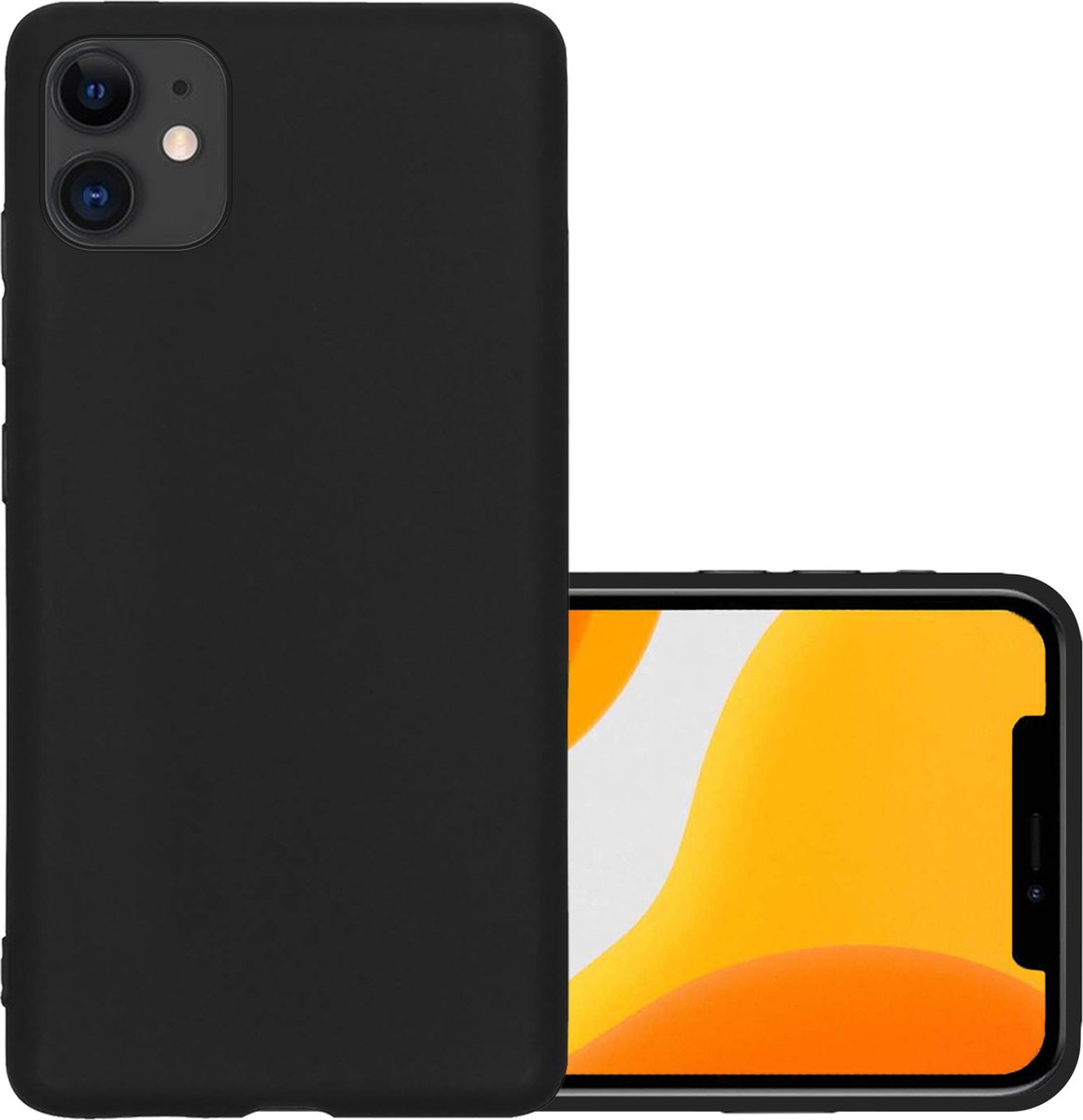 Hoesje - Geschikt voor Apple iPhone 11 - Sterk & Shockproof - Hoes Cover - Siliconen Case - Zwart