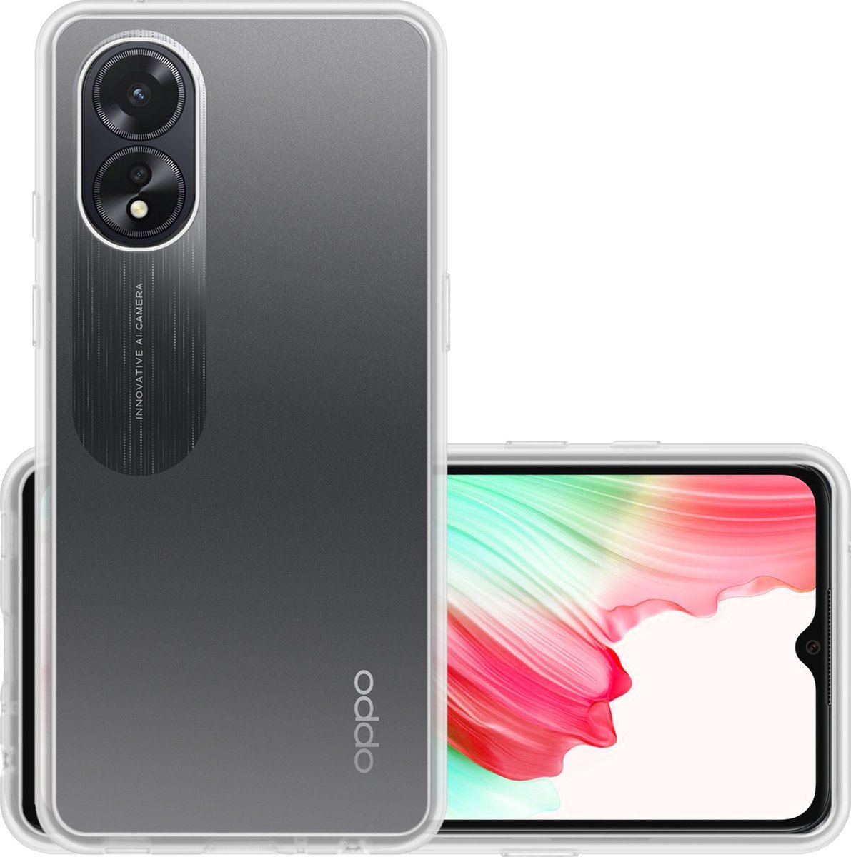 Hoesje - Geschikt voor OPPO A18 - Sterk & Shockproof - Hoes Cover - Siliconen Case - Transparant