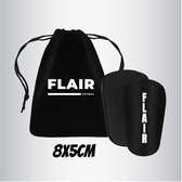 FLAIR Mini Scheenbeschermers - Voetbal - Kleine scheenbeschermers - Zwart - 8x5cm - Mini Shin Pads