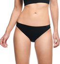 Zwarte naadloze tailleslip van Bamboo Basics met logo op de tailleband, gedragen door een model.
