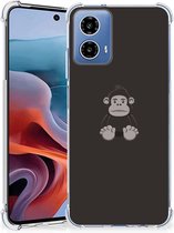 Smartphone hoesje Geschikt voor Motorola Moto G34 Hoesje Bumper met transparante rand Gorilla