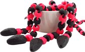 Fidget Toy Slang Zwart Rood | Vera's Arts & Dice | 3D Print | Handgemaakt | Articulated Snake | Gelede Gewrichten Slang | Huisdier | Fidget Speelgoed