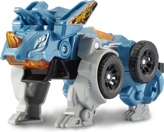 VTech Switch & Go Dino's - Fire Tracks de Triceratops - Kinder Speelgoed Dinosaurus - Interactief Robot Speelfiguur - Vanaf 4 Jaar en ouder