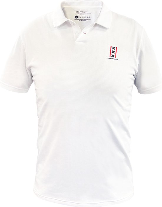 JAC Polo Dry-Fit de haute qualité Amsterdam Wit Taille S