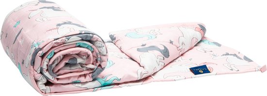 Latona Blanket® Verzwaringsdeken kind 100 x 150cm - 3kg - Eenhoorn - Polyester - Weighted blanket