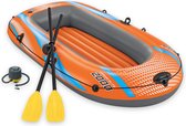 Bestway Kondor Elite 2000 Opblaasboot Set - 2 Persoons - Inclusief Peddels - Oranje