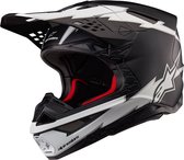 Alpinestars Supertech S-M10 Ampress Helmet Ece 22.06 Black White Matt S - Maat S - Helm