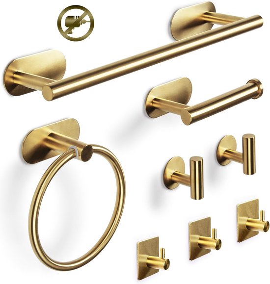 Flybath 2st Badkamer Accessoires Set - Handdoek Ring en Toilet Flybath 2st Badkamer Accessoires Set - Handdoek Ring en Toilet