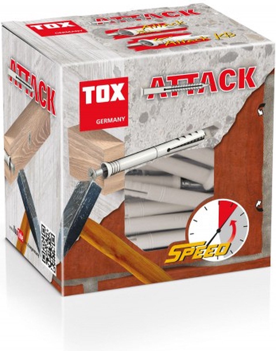 TOX Attack 50 stuk(s) Schroef- & muurplugset 120 mm