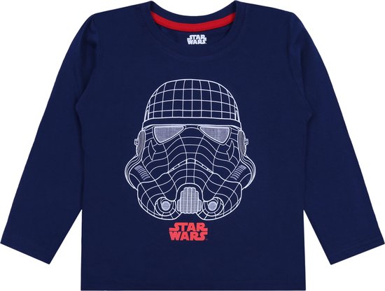 Pull garçon bleu foncé à manches longues - Stormtrooper
