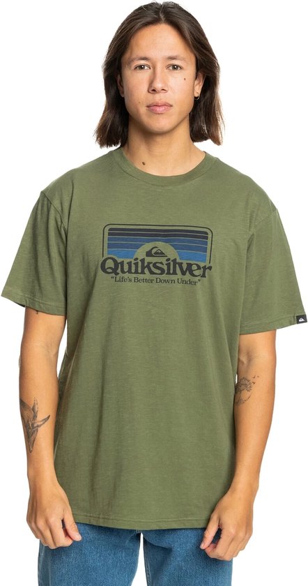 Quiksilver Step Inside Heren T-shirt Eqyzt07678-gph0 - Kleur Groen - Maat XXL