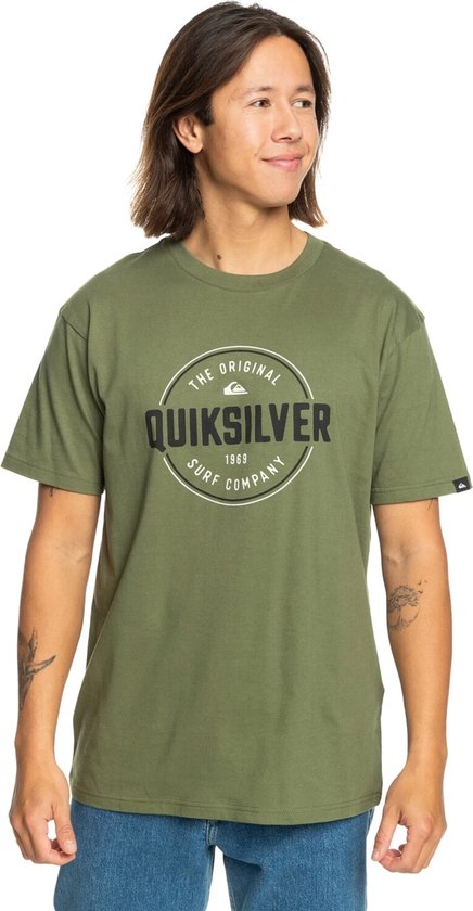 Quiksilver Circle Up Heren T-shirt Eqyzt07680-gph0 - Kleur Groen - Maat XXL